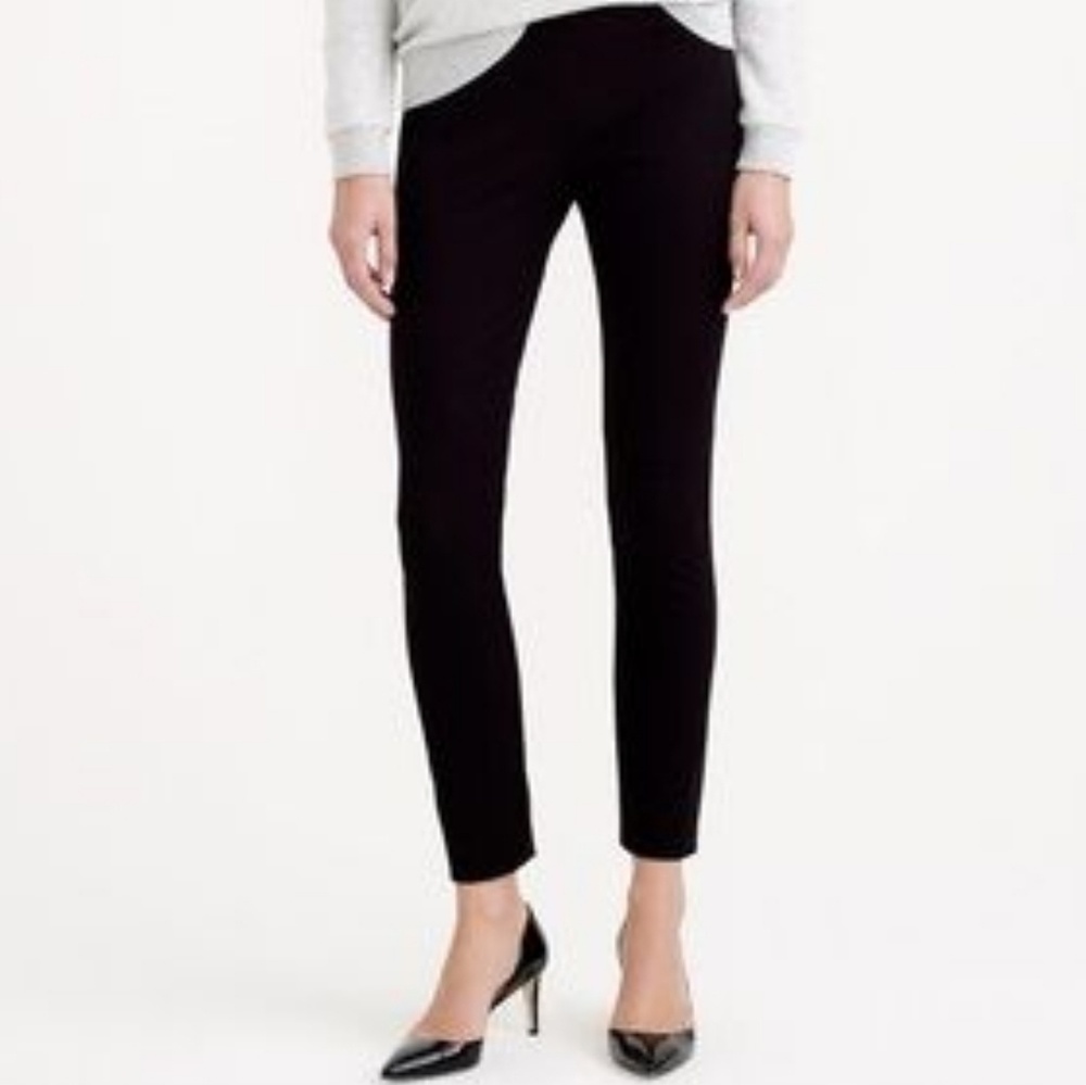 jcrew womens 6 black minnie cropped pants stretch